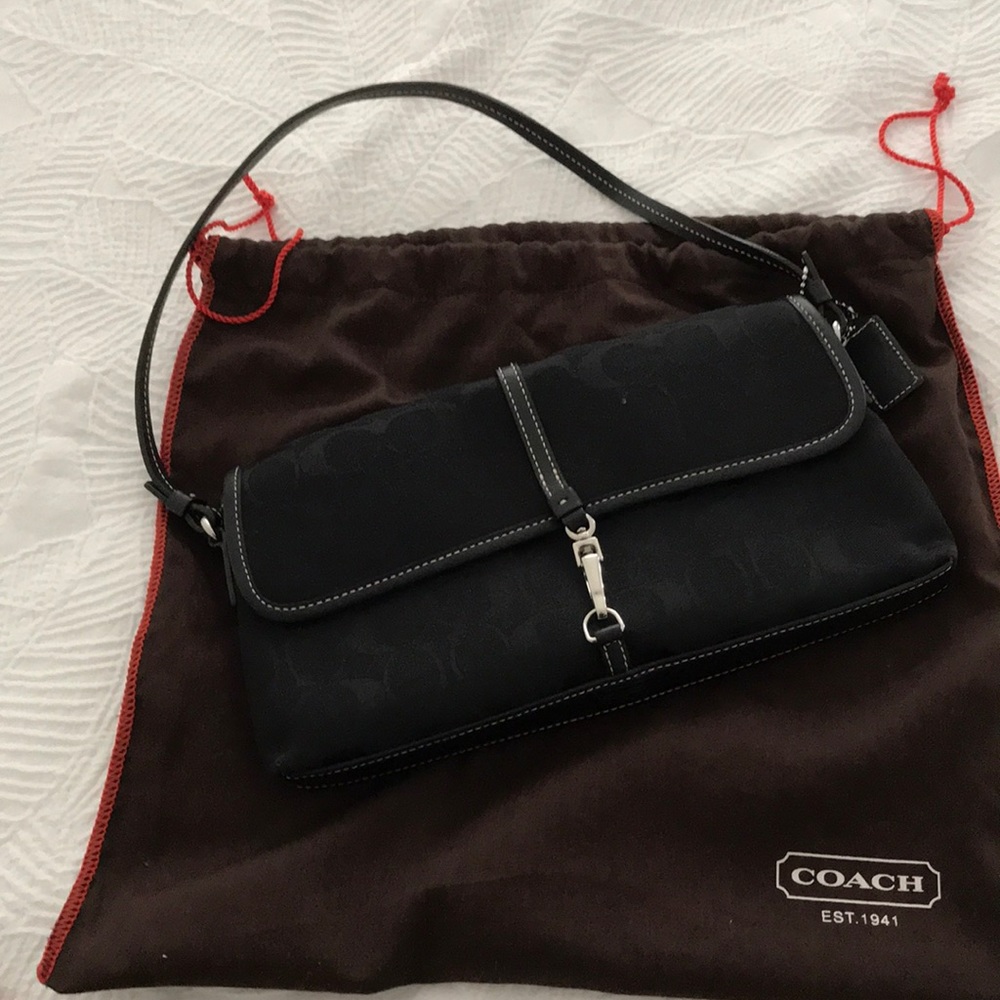 Black coach shoulder bag